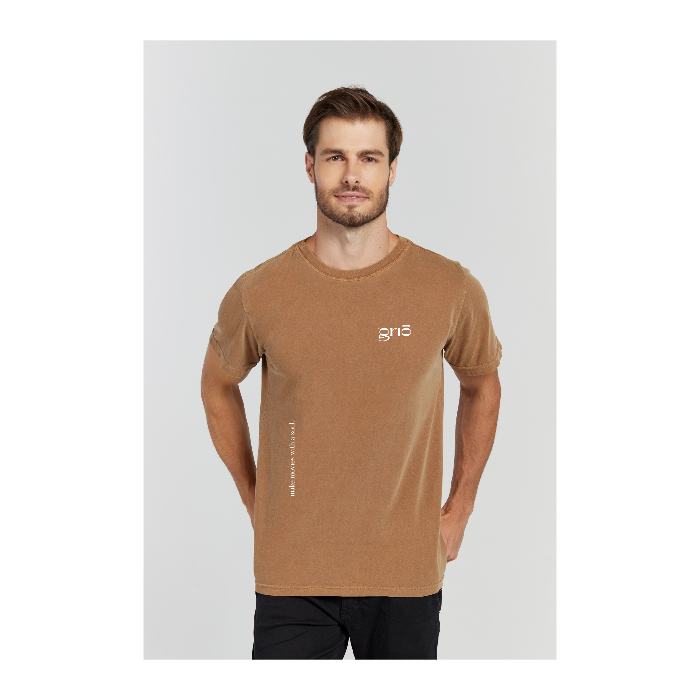 Camiseta Estonada Marrom