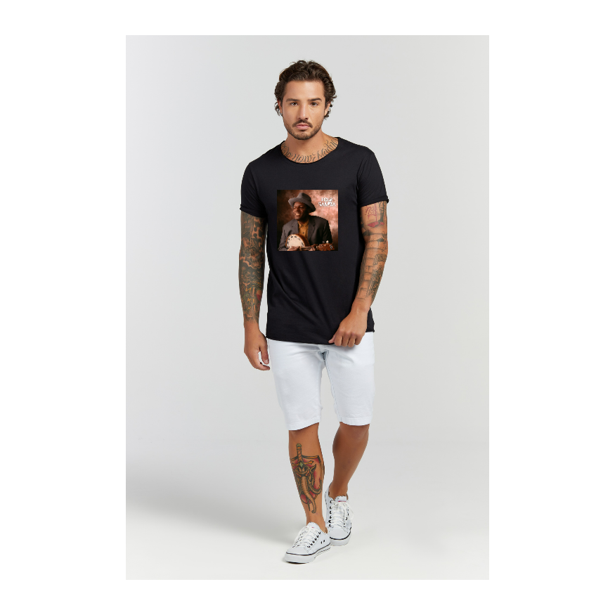 Camiseta Longline Preto