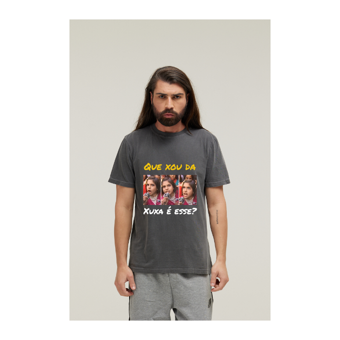 Camiseta Estonada Cinza Chumbo