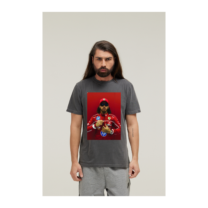 Camiseta Estonada Cinza Chumbo