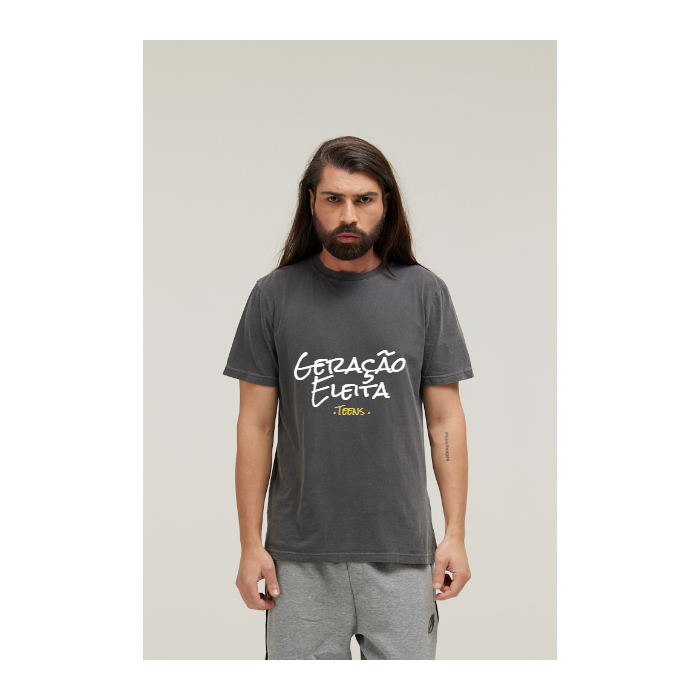 Camiseta Estonada Cinza Chumbo