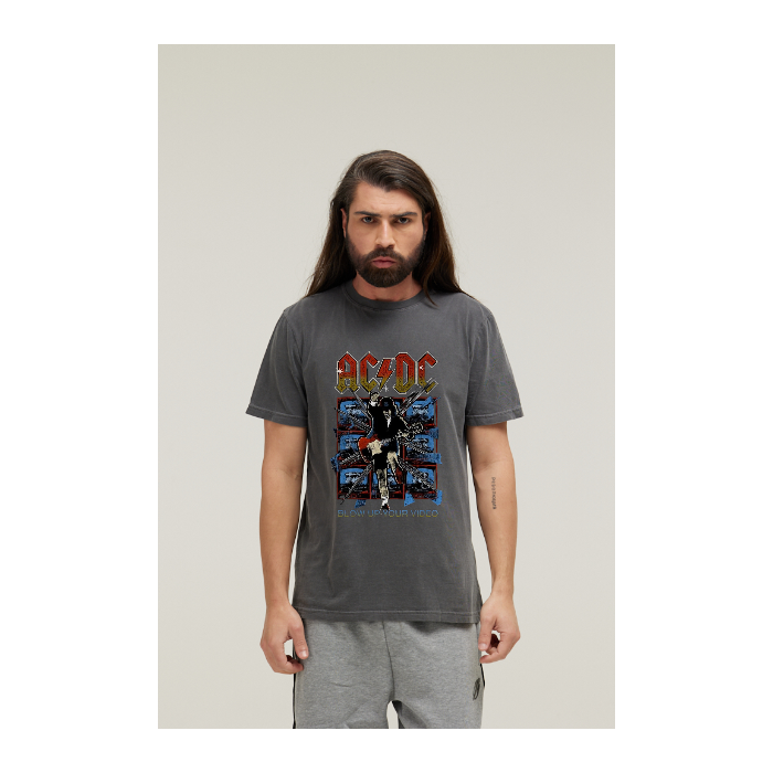 Camiseta Estonada Cinza Chumbo