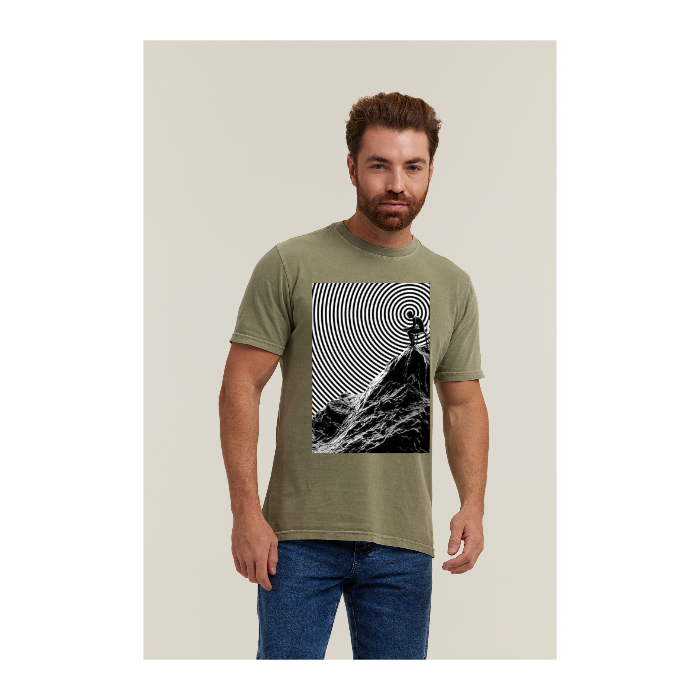 Camiseta Estonada Verde Militar
