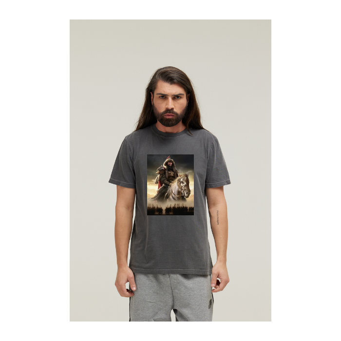 Camiseta Estonada Cinza Chumbo
