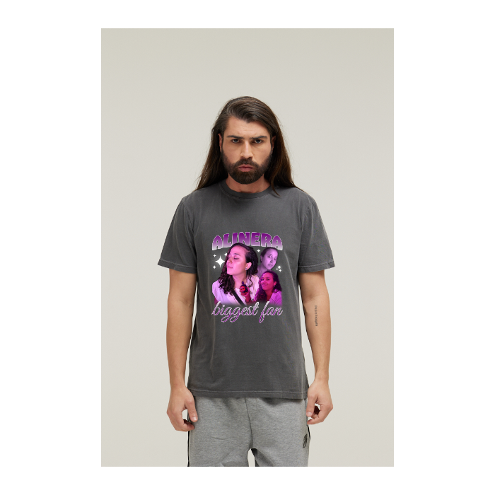Camiseta Estonada Cinza Chumbo