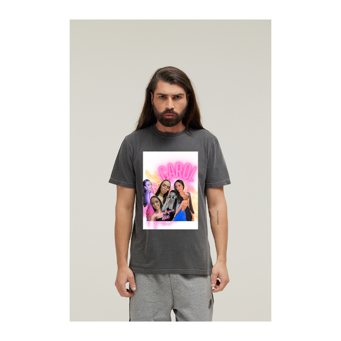 Camiseta Estonada Cinza Chumbo