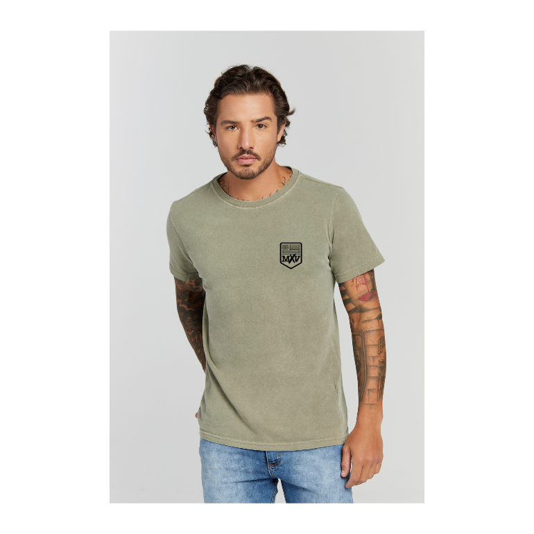 Camiseta Estonada Verde Militar