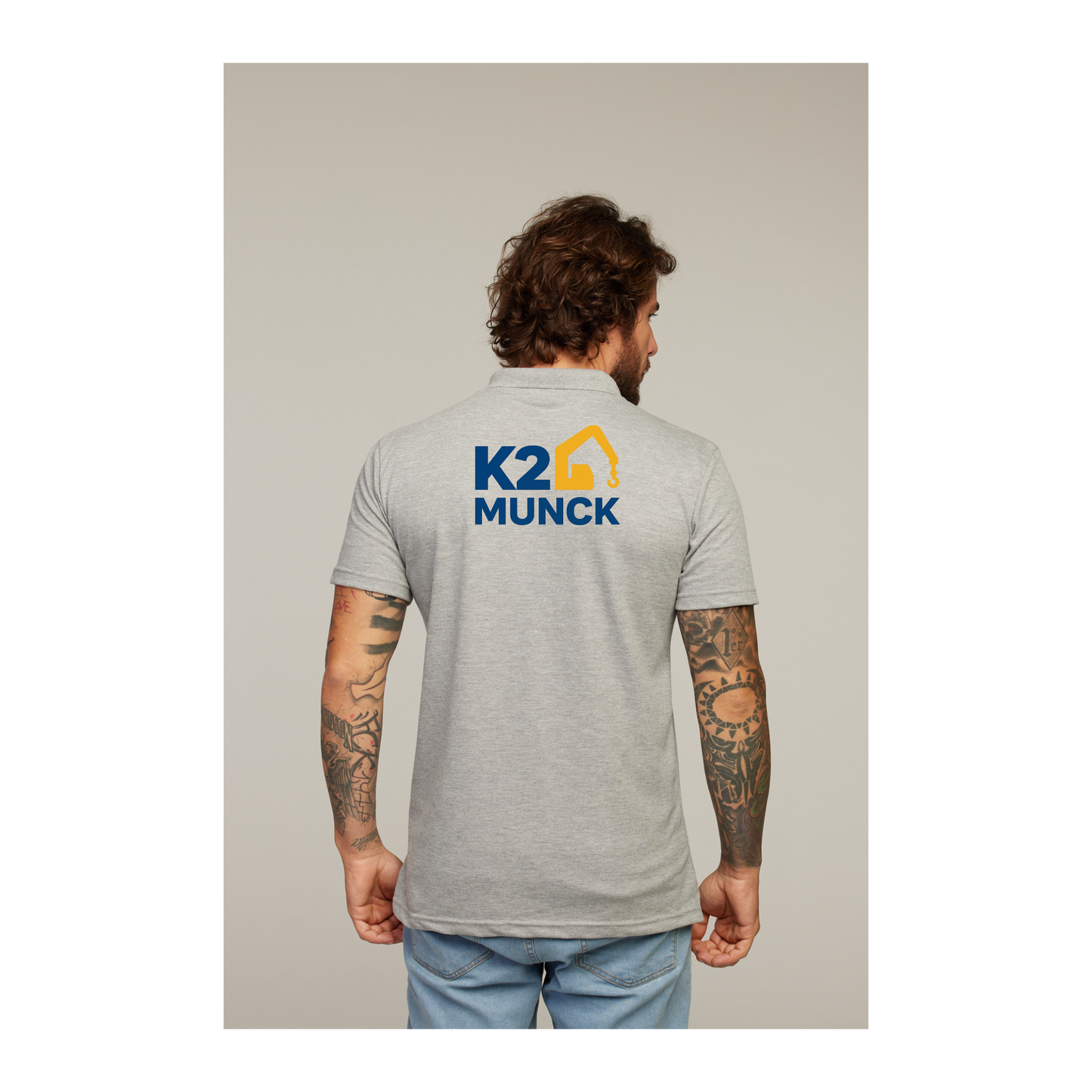 Camisa Polo Cinza Mescla