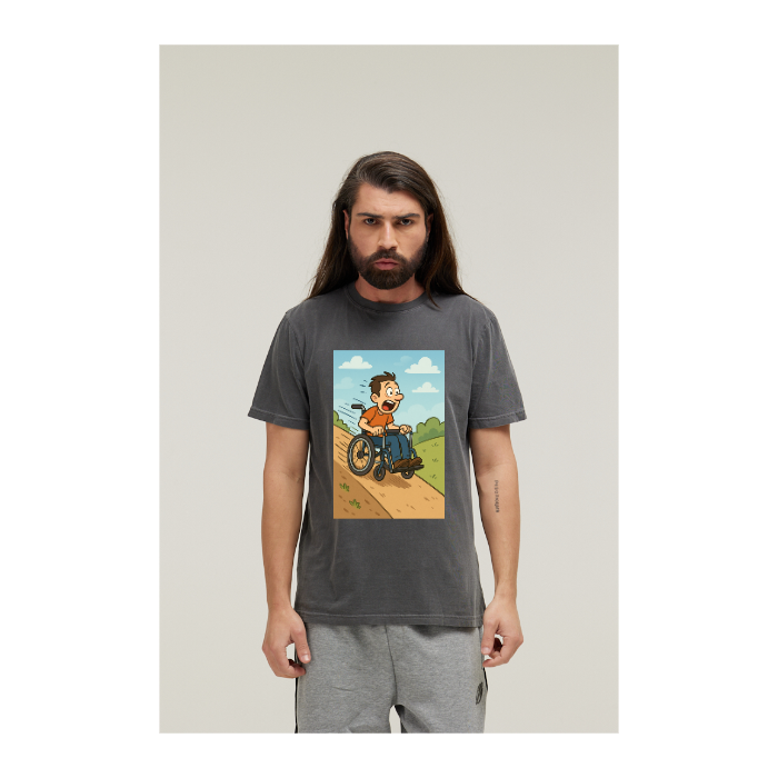 Camiseta Estonada Cinza Chumbo