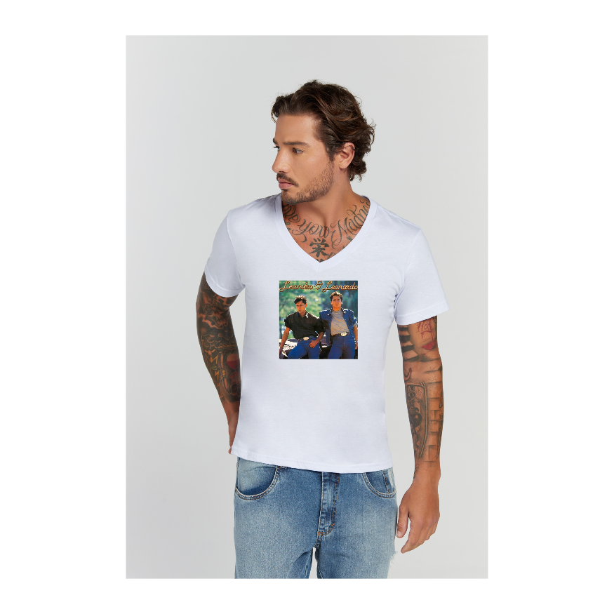 Camiseta Premium Branco Decote V