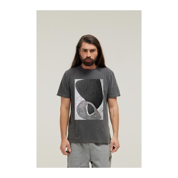 Camiseta Estonada Cinza Chumbo