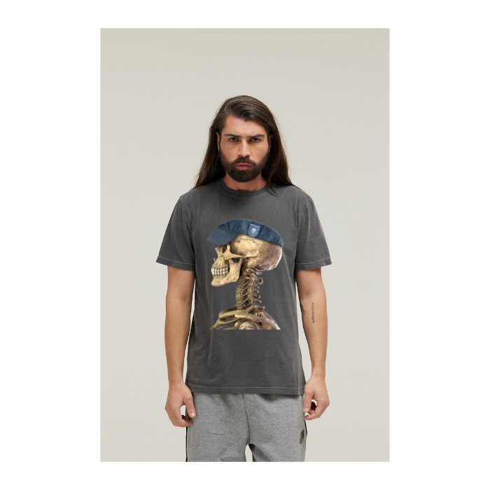 Camiseta Estonada Cinza Chumbo