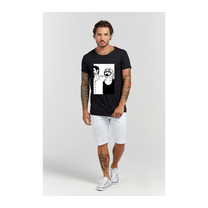 Camiseta Longline Preto