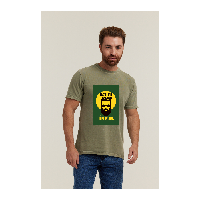 Camiseta Estonada Verde Militar