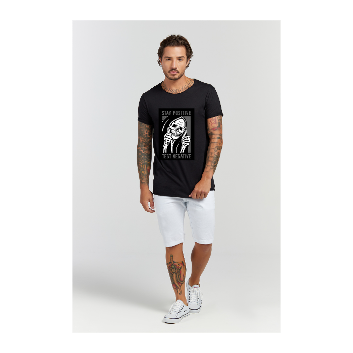 Camiseta Longline Preto