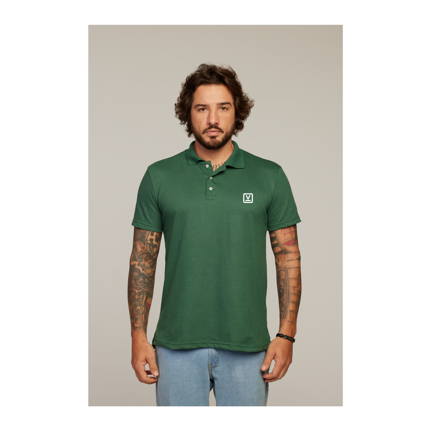 Camisa Polo Verde Musgo