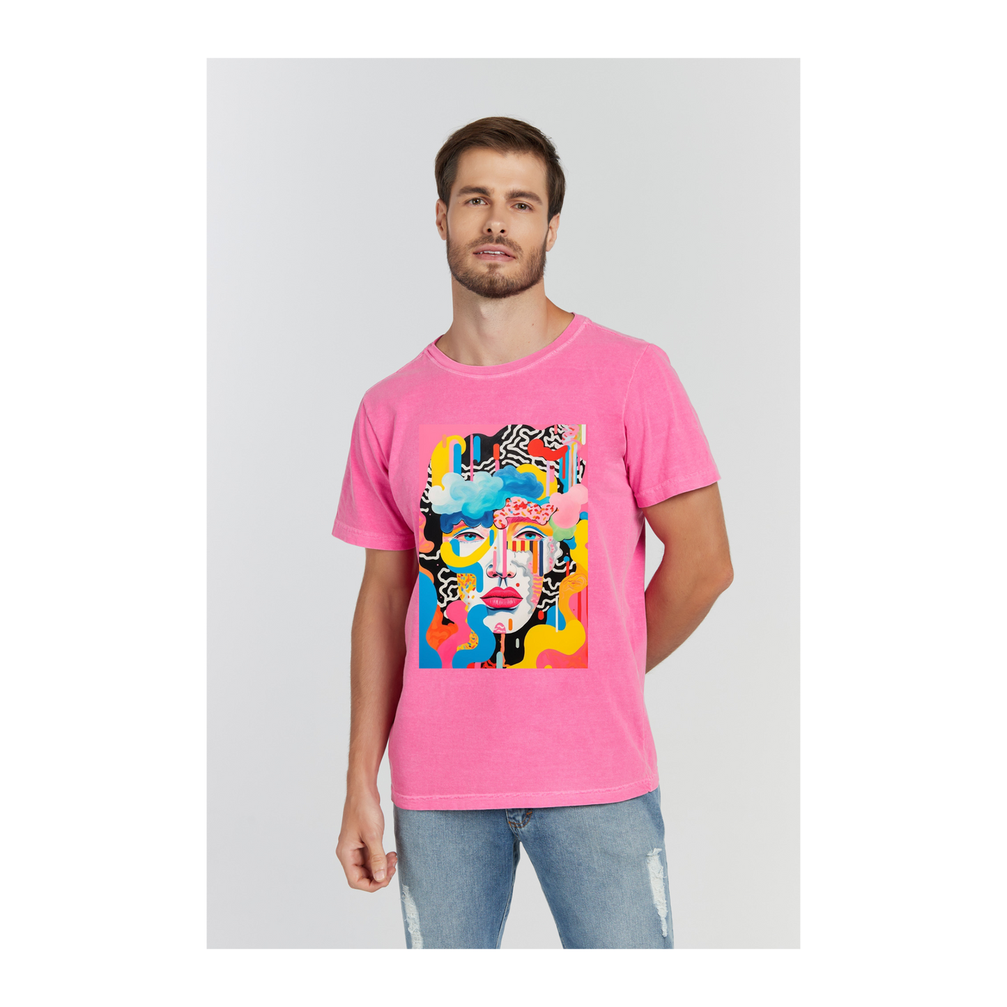 Camiseta Estonada Rosa Pink