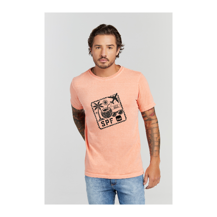 Camiseta Estonada Laranja