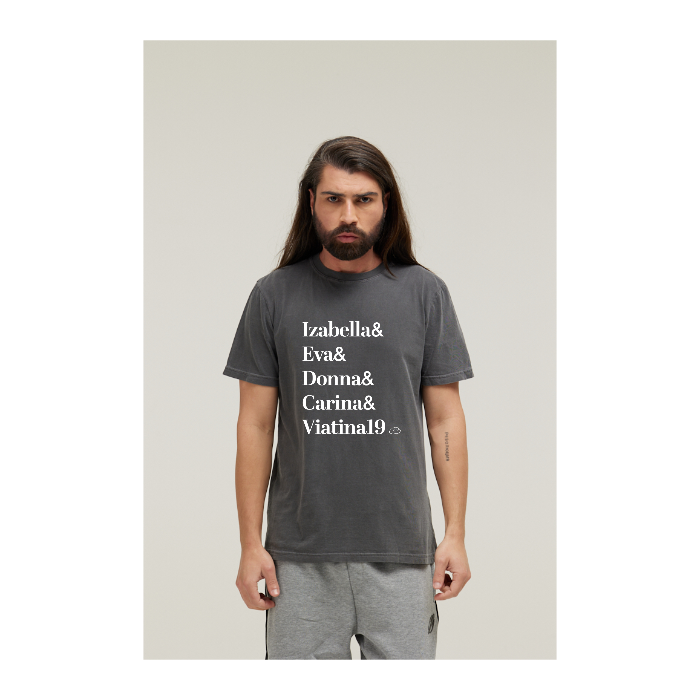 Camiseta Estonada Cinza Chumbo
