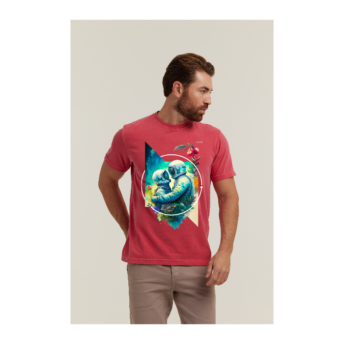 Camiseta Estonada Vermelho