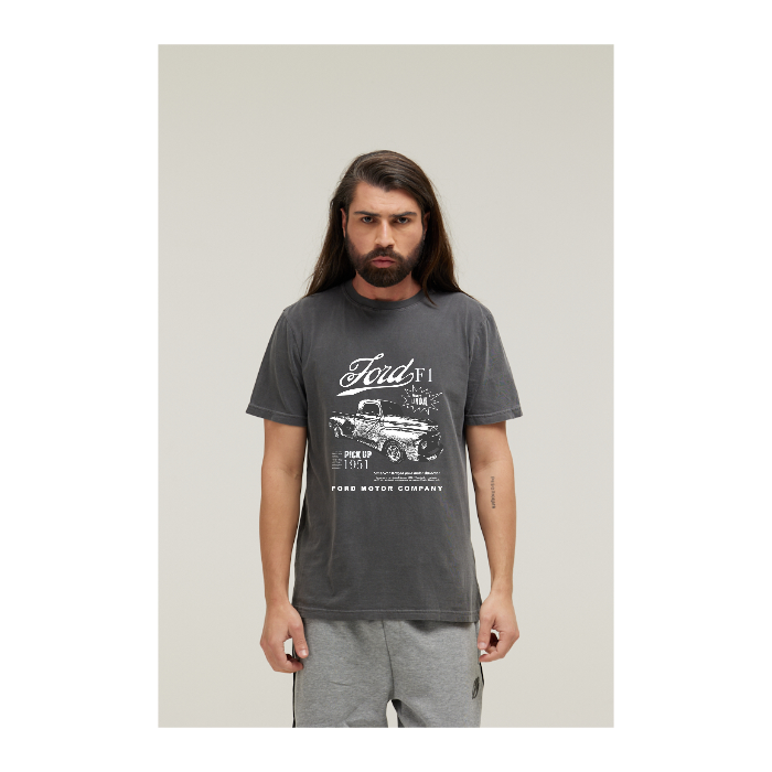 Camiseta Estonada Cinza Chumbo