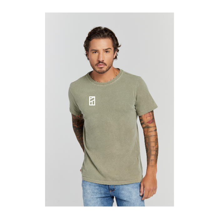 Camiseta Estonada Verde Militar