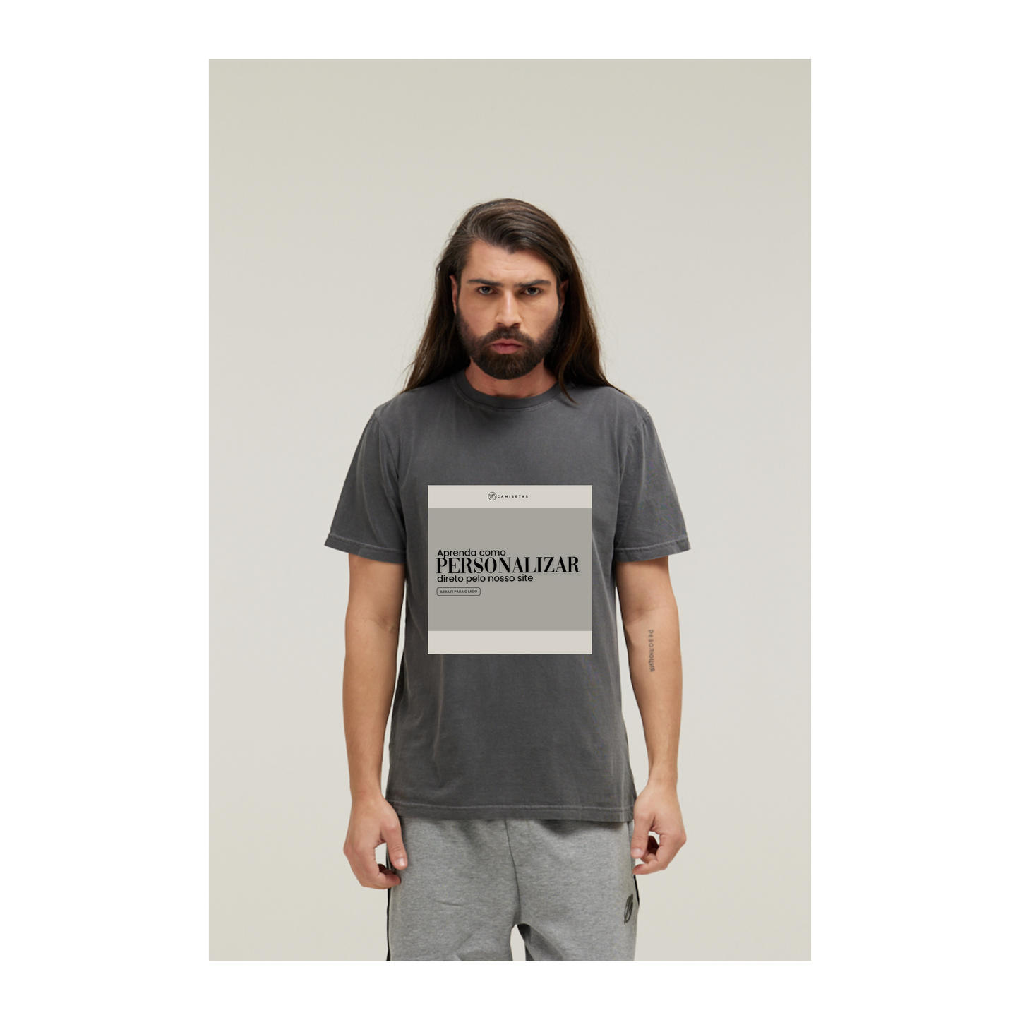 Camiseta Estonada Cinza Chumbo
