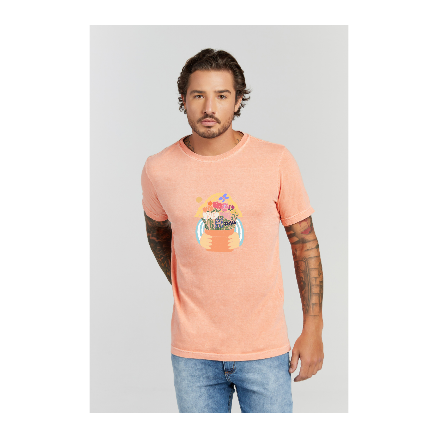 Camiseta Estonada Laranja
