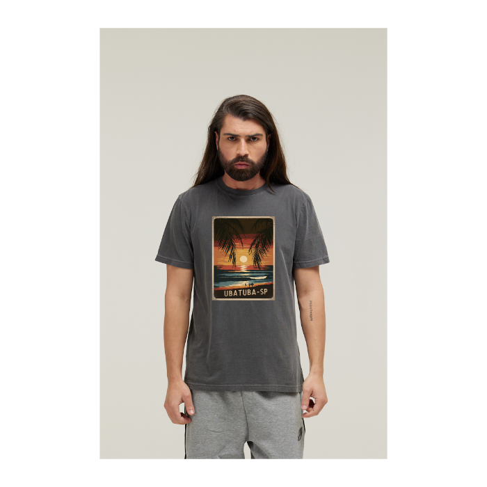 Camiseta Estonada Cinza Chumbo