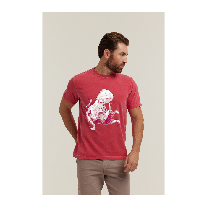 Camiseta Estonada Vermelho