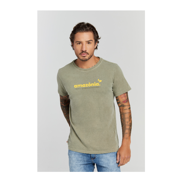 Camiseta Estonada Verde Militar