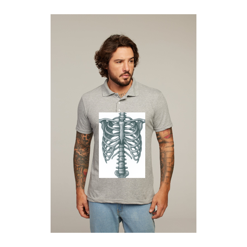 Camisa Polo Cinza Mescla