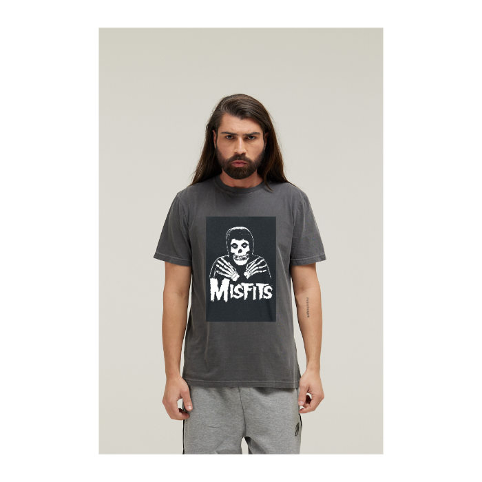 Camiseta Estonada Cinza Chumbo