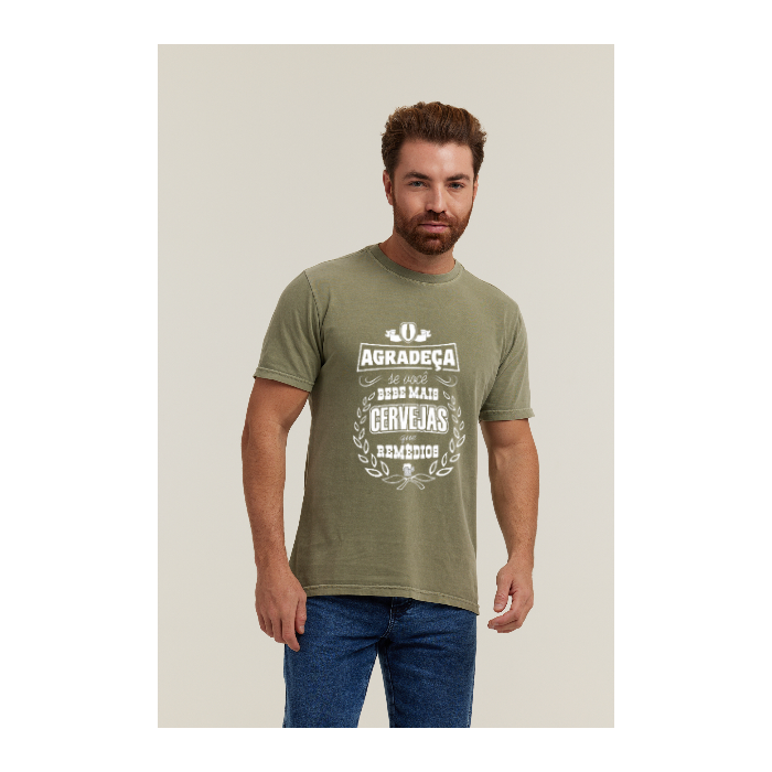 Camiseta Estonada Verde Militar