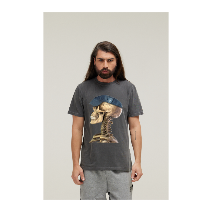 Camiseta Estonada Cinza Chumbo