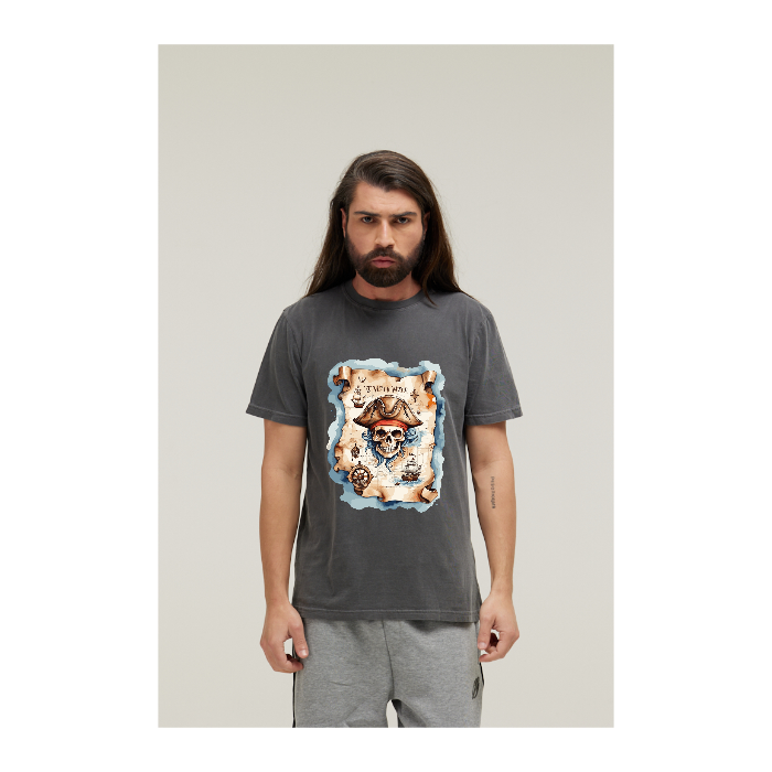 Camiseta Estonada Cinza Chumbo