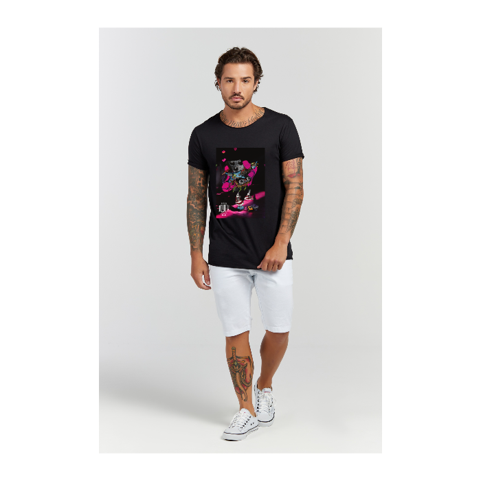 Camiseta Longline Preto