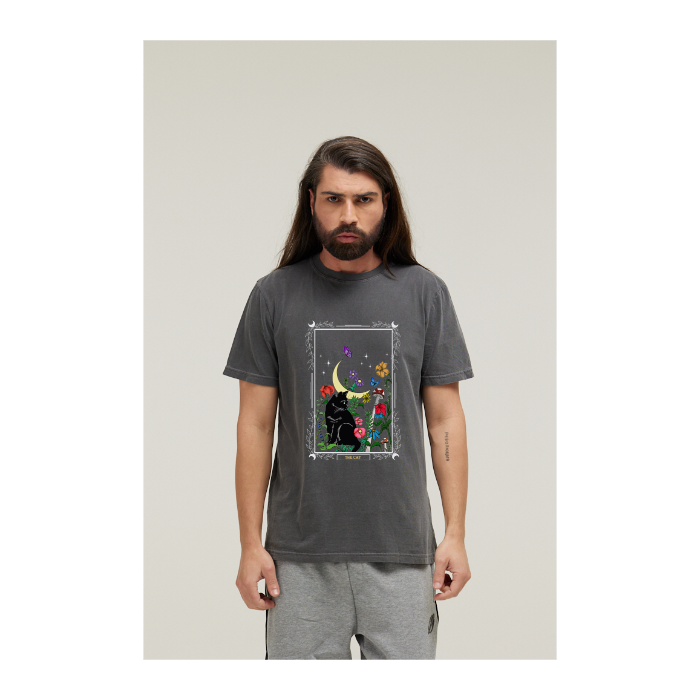 Camiseta Estonada Cinza Chumbo