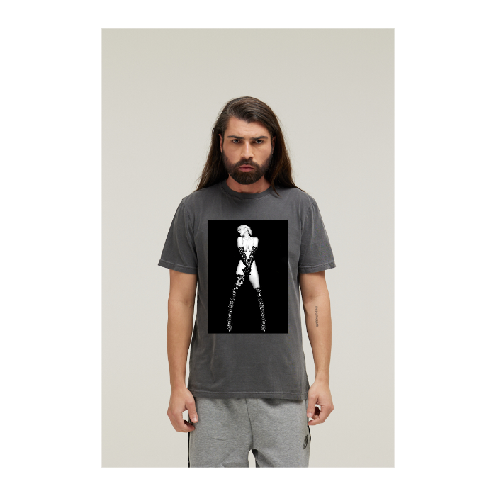 Camiseta Estonada Cinza Chumbo