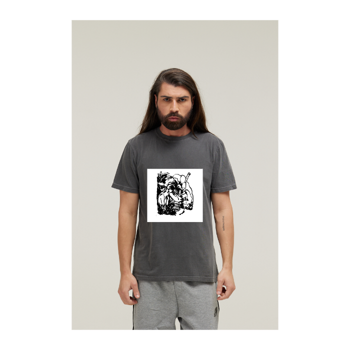 Camiseta Estonada Cinza Chumbo