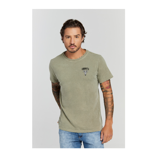Camiseta Estonada Verde Militar