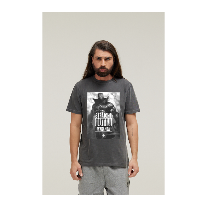 Camiseta Estonada Cinza Chumbo