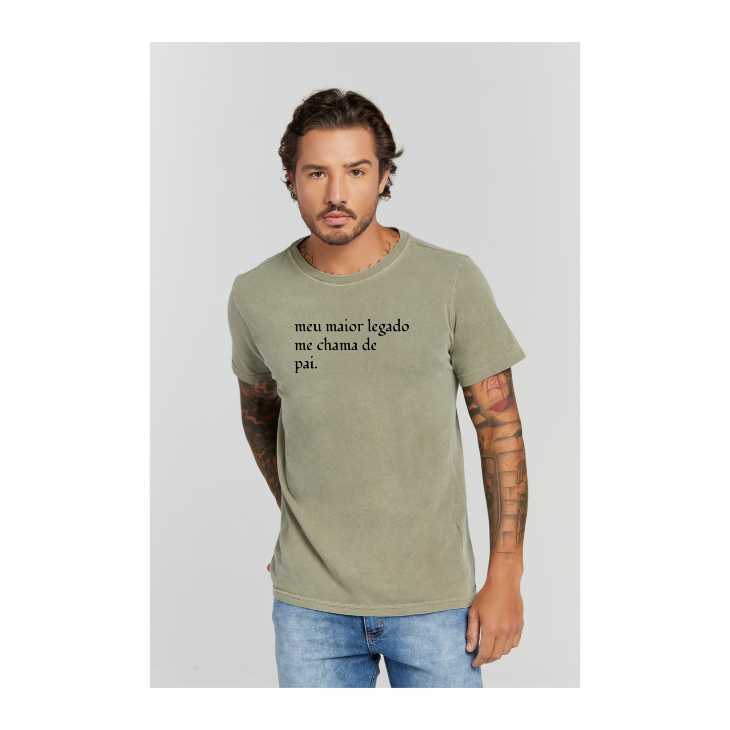Camiseta Estonada Verde Militar