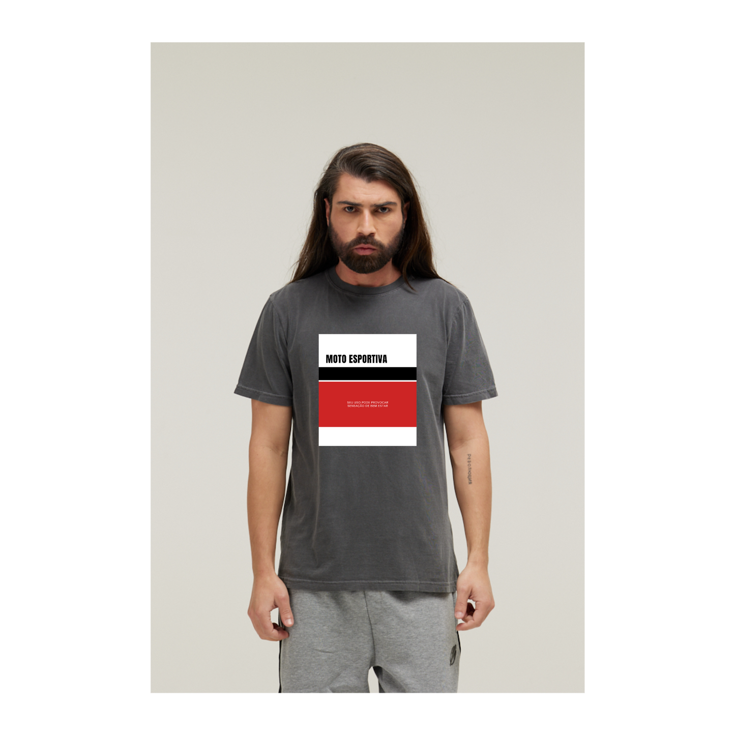 Camiseta Estonada Cinza Chumbo
