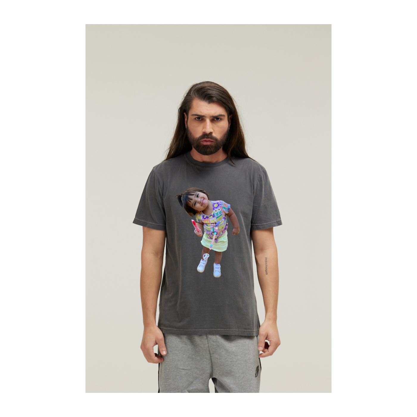 Camiseta Estonada Cinza Chumbo