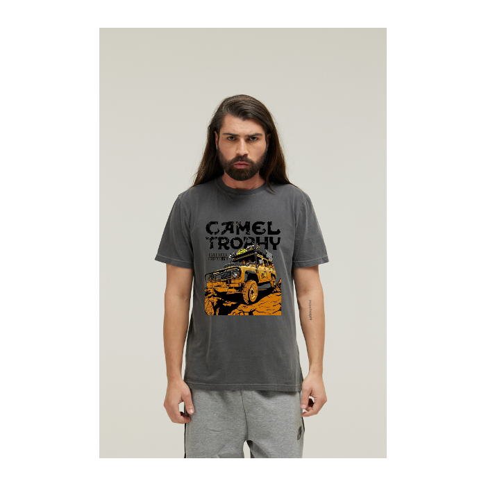 Camiseta Estonada Cinza Chumbo