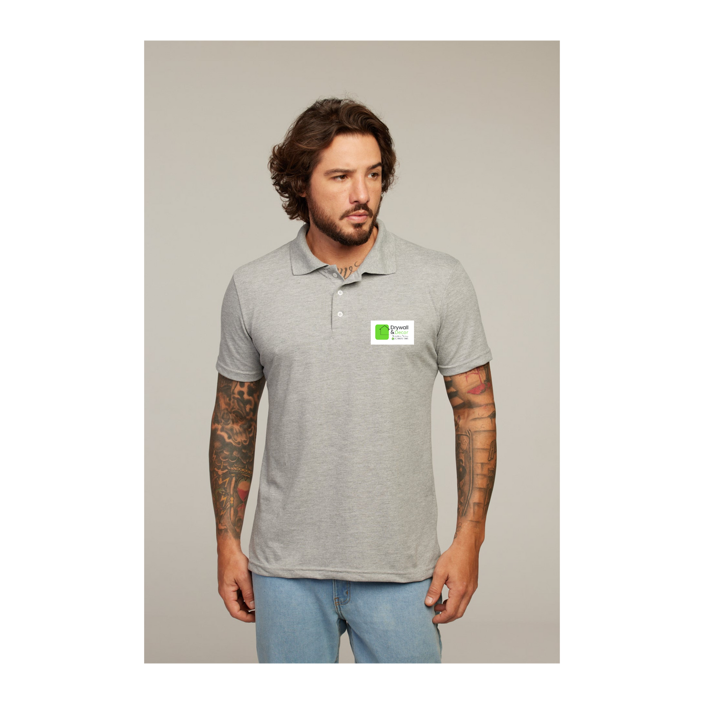 Camisa Polo Cinza Mescla