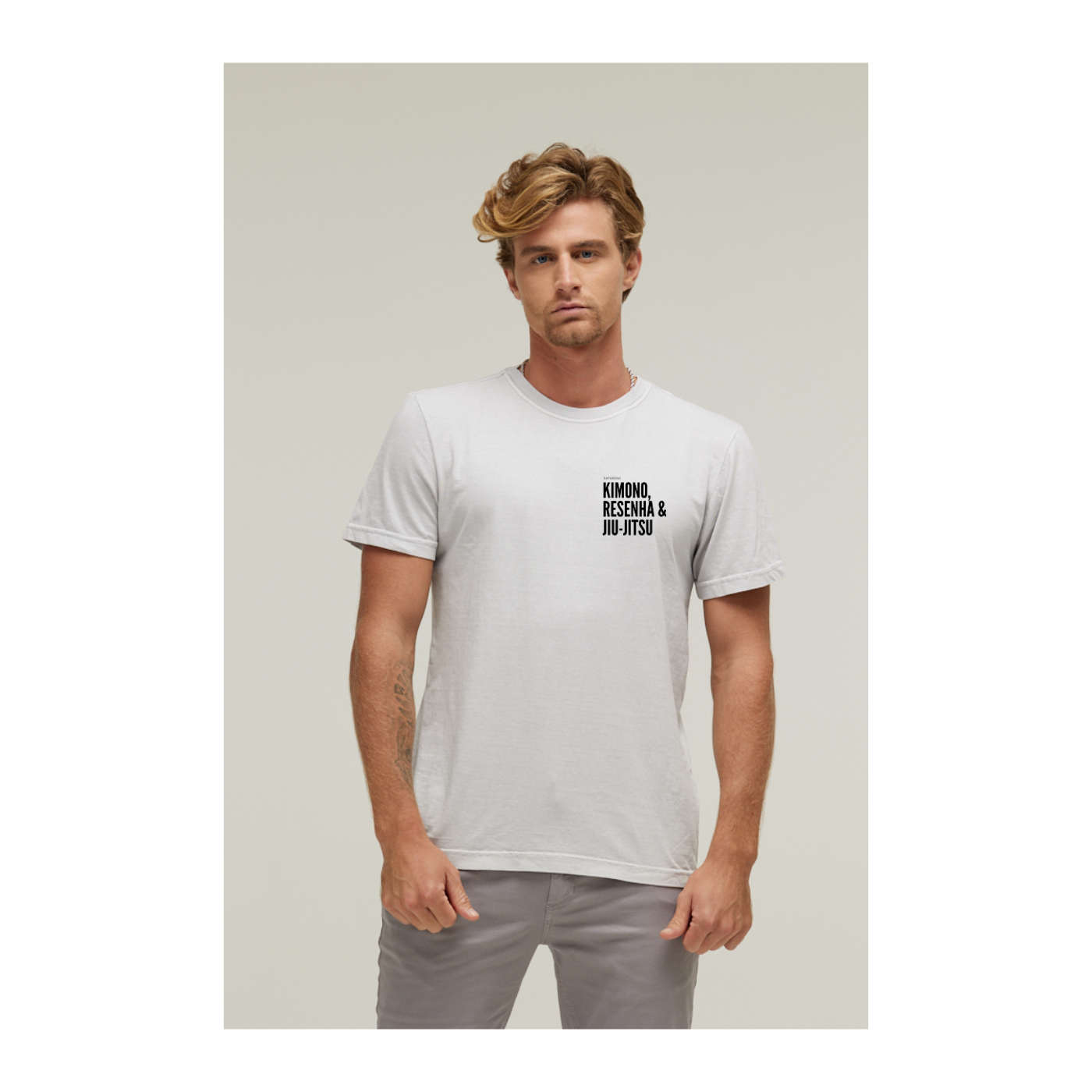 Camiseta Estonada Branco Gelo