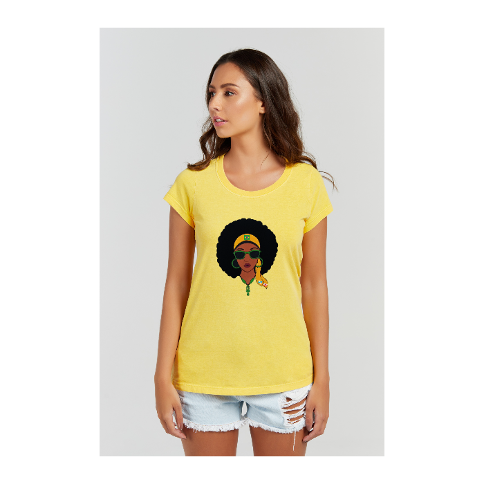 Baby long Estonada Amarelo Ouro