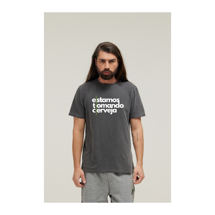 Camiseta Estonada Cinza Chumbo